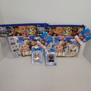 Paw Patrol Lot Two Activity Doodle Pad Sets and Two Mini Figures NEW